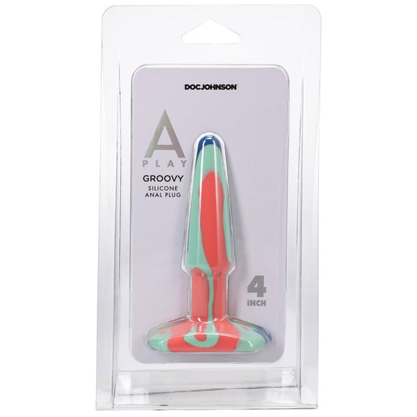 A - Play Groovy 4 in. Silicone Anal Plug Sunrise - Royal Sins