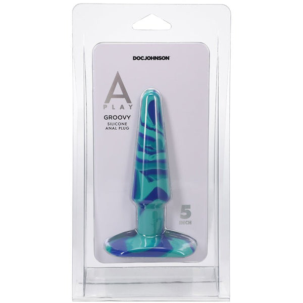 A - Play Groovy 5 in. Silicone Anal Plug Ocean - Royal Sins