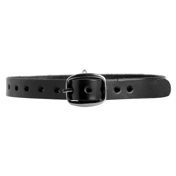 Unisex Leather Choker with O-Ring - SM