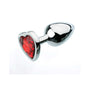 A&amp;E Red Hearts Gem Anal Plug Small - Royal Sins