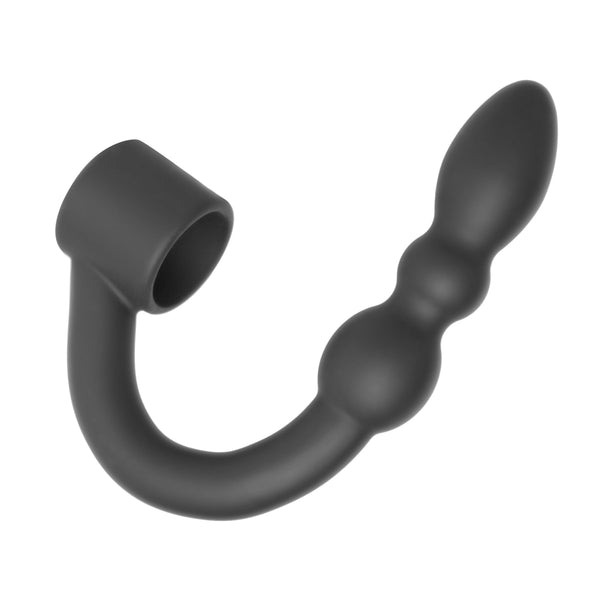 Silicone Shaft Ring with Flexible Beaded Anal Arm