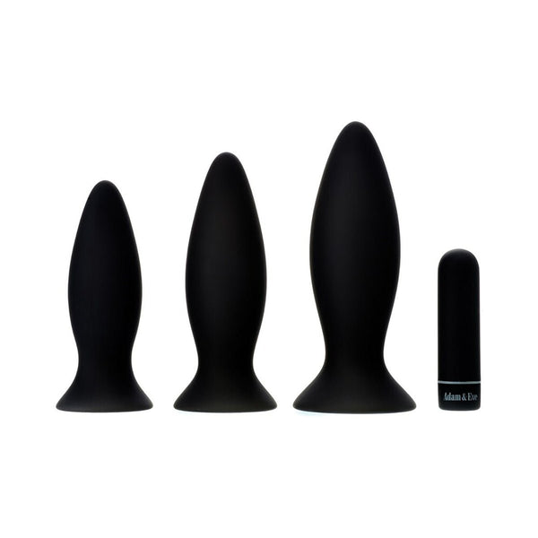 Adam &amp; Eve Rechargeable Vibrating Anal Plug Trainer Kit - Royal Sins