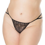 Adjustable G - String Black OS XL (Poly Bag) - Royal Sins