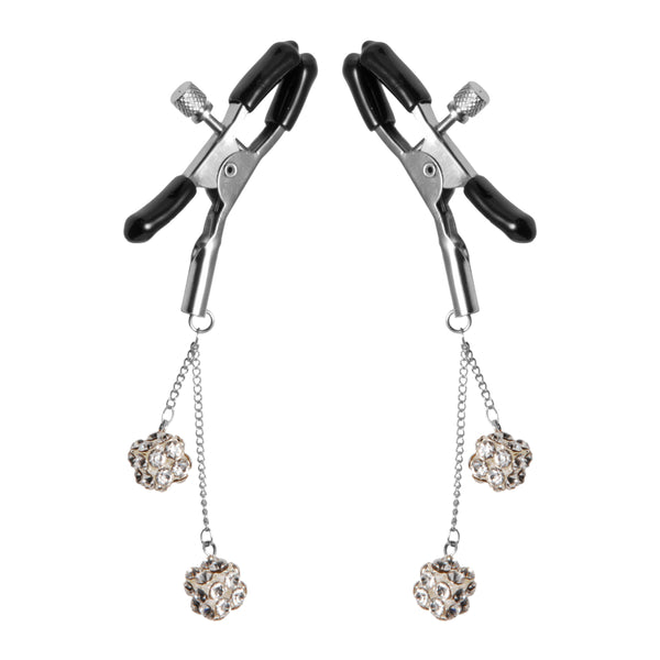 Ornament Adjustable Nipple Clamps with Jewel Accents