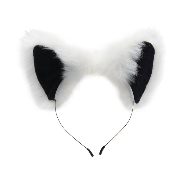 White Fox Tail Anal Plug and Ears Set