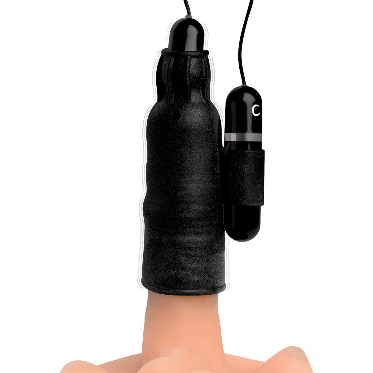 Lightning Stroke Silicone Stroker With Vibrating Bullet