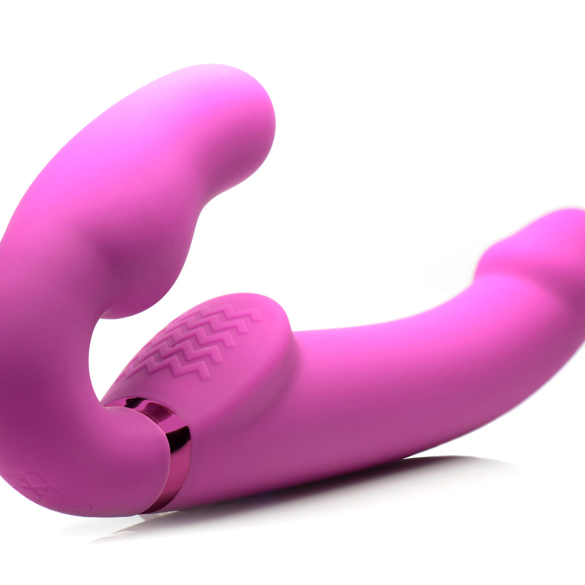 Worlds First Remote Control Inflatable Vibrating Silicone Ergo Fit Strapless Strap-On