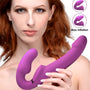 Worlds First Remote Control Inflatable Vibrating Silicone Ergo Fit Strapless Strap-On