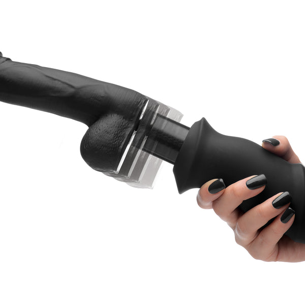 Mega-Pounder Hand-held Thrusting Silicone Dildo