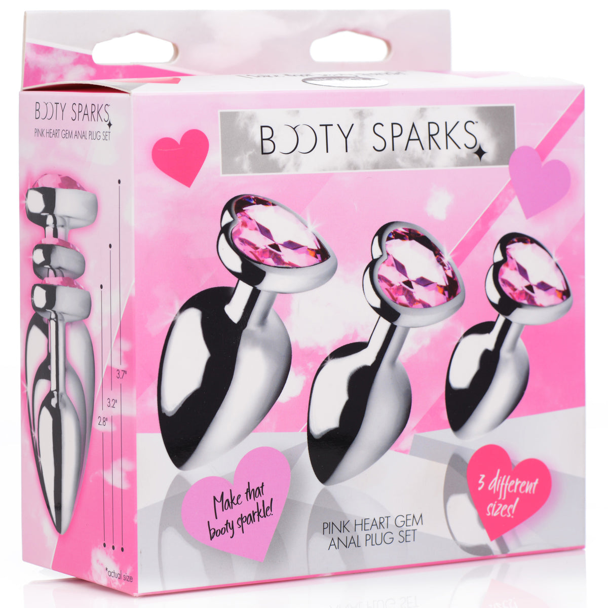 Pink Heart Anal Plug Set