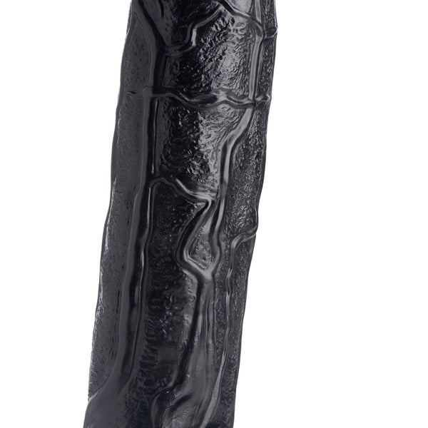 Raging Rhino 17 Inch Veiny Dildo - Black