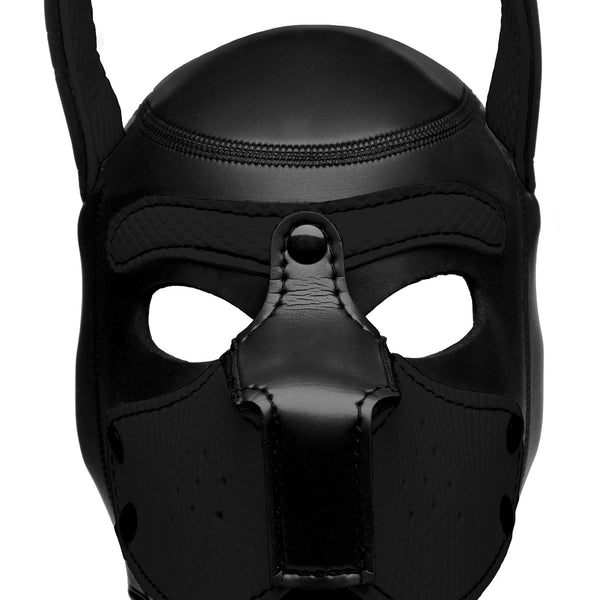 Spike Neoprene Puppy Hood - Black