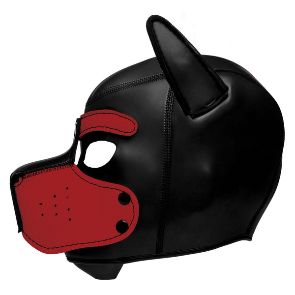 Spike Neoprene Puppy Hood - Red