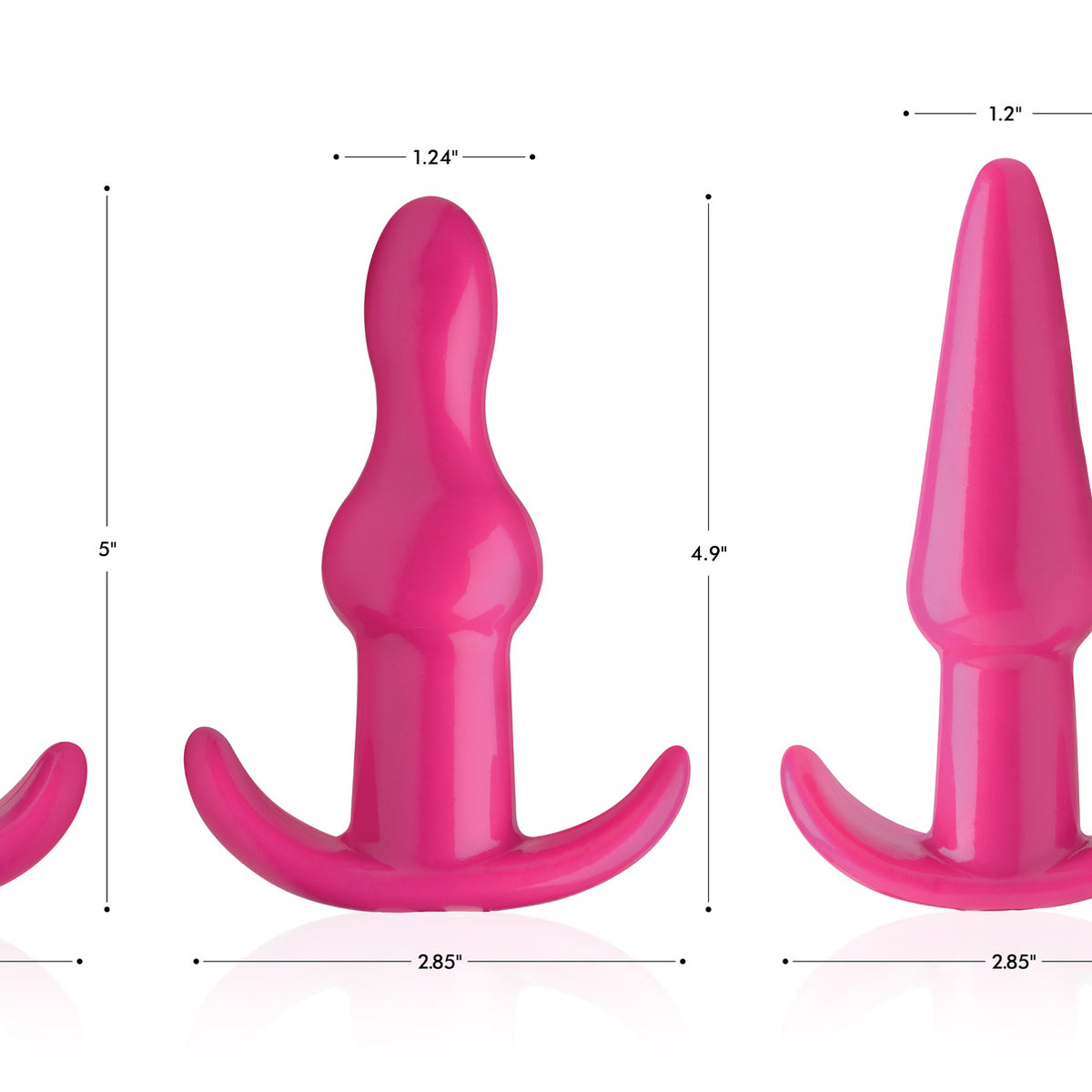 Thrill Trio Anal Plug Set - Pink