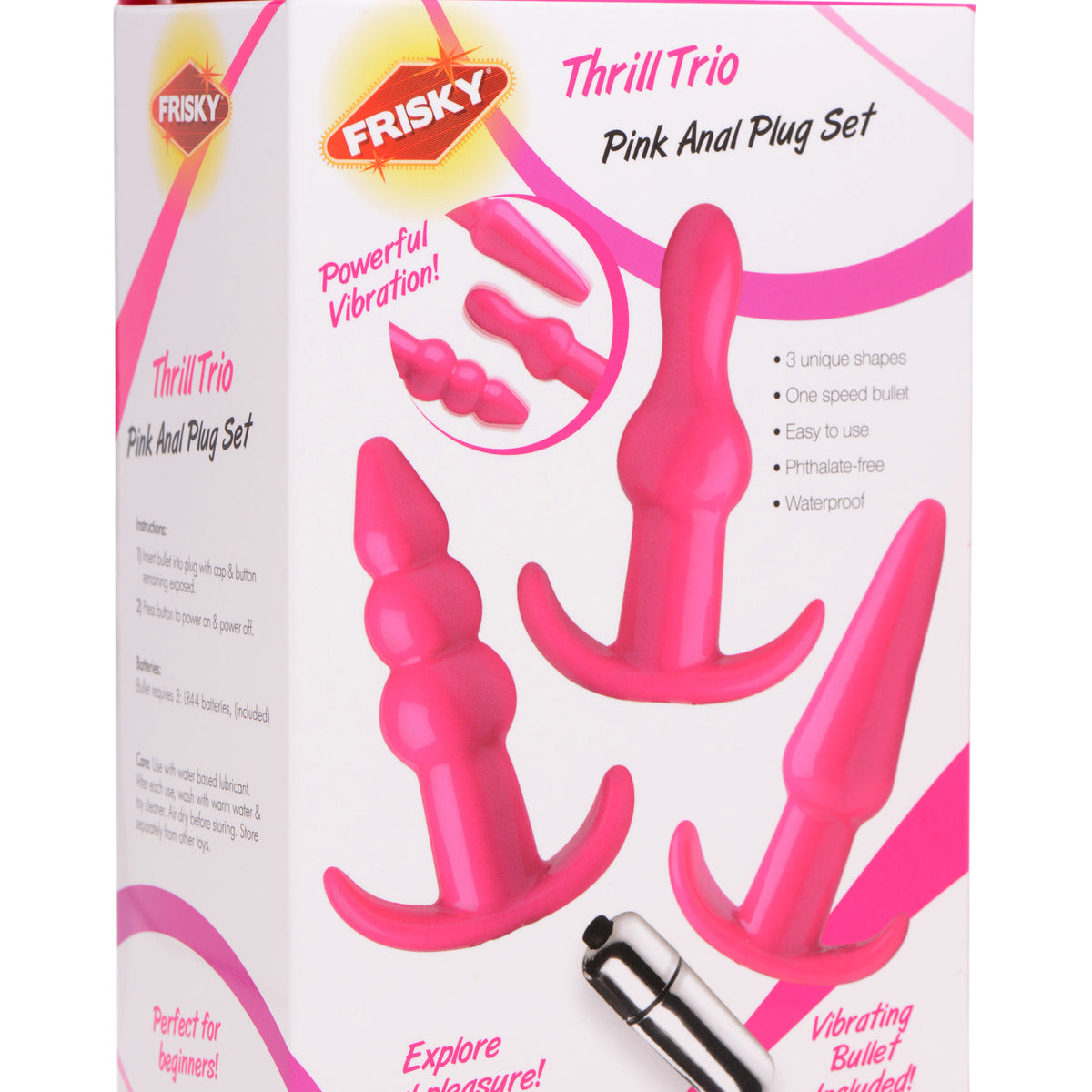 Thrill Trio Anal Plug Set - Pink