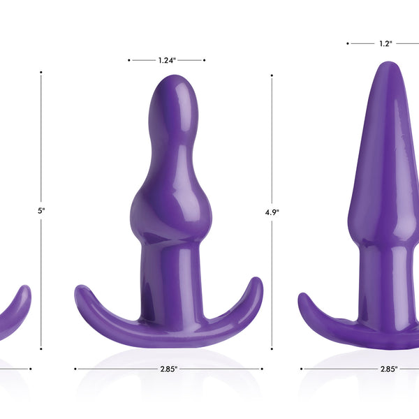 Thrill Trio Anal Plug Set - Purple