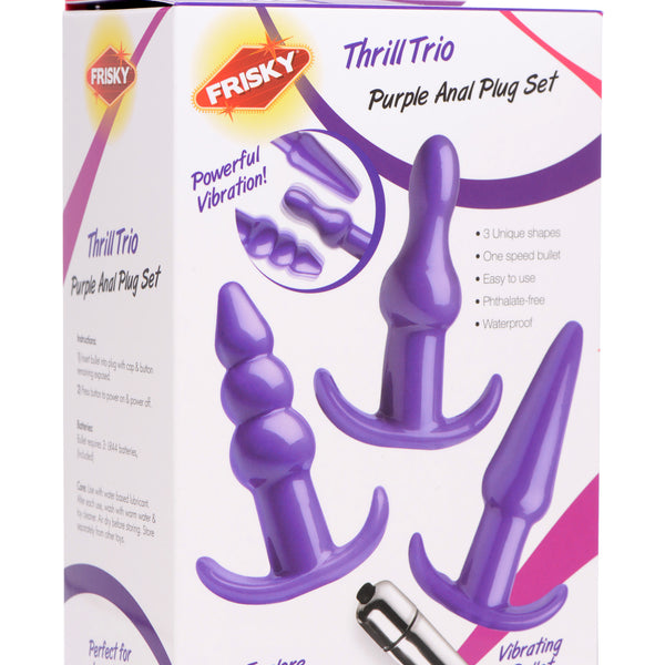 Thrill Trio Anal Plug Set - Purple