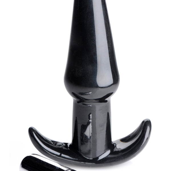 Smooth Vibrating Anal Plug - Black