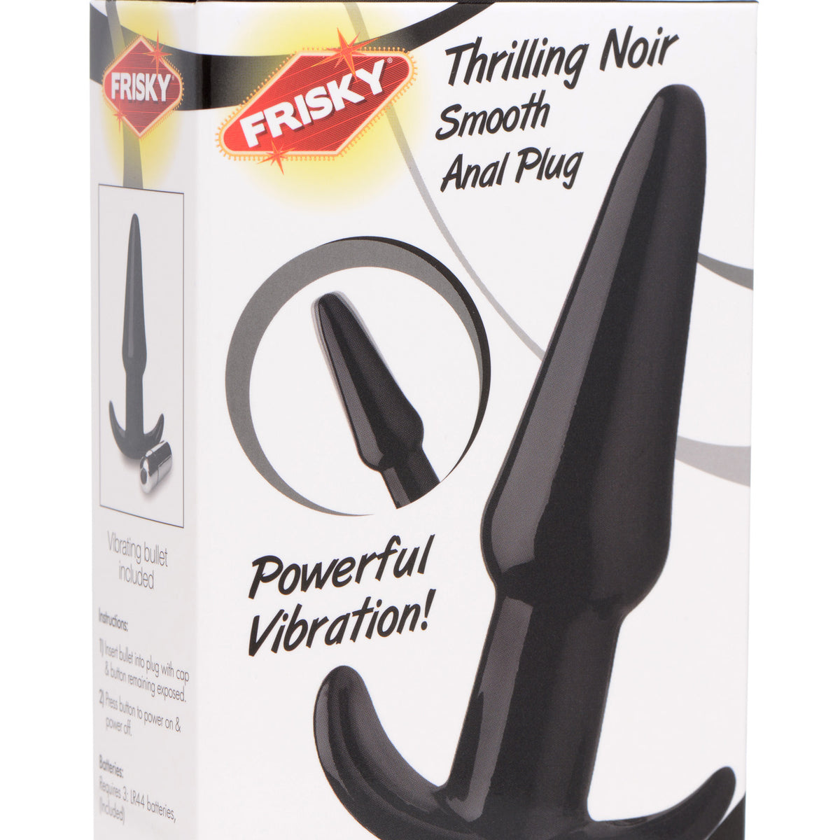 Smooth Vibrating Anal Plug - Black