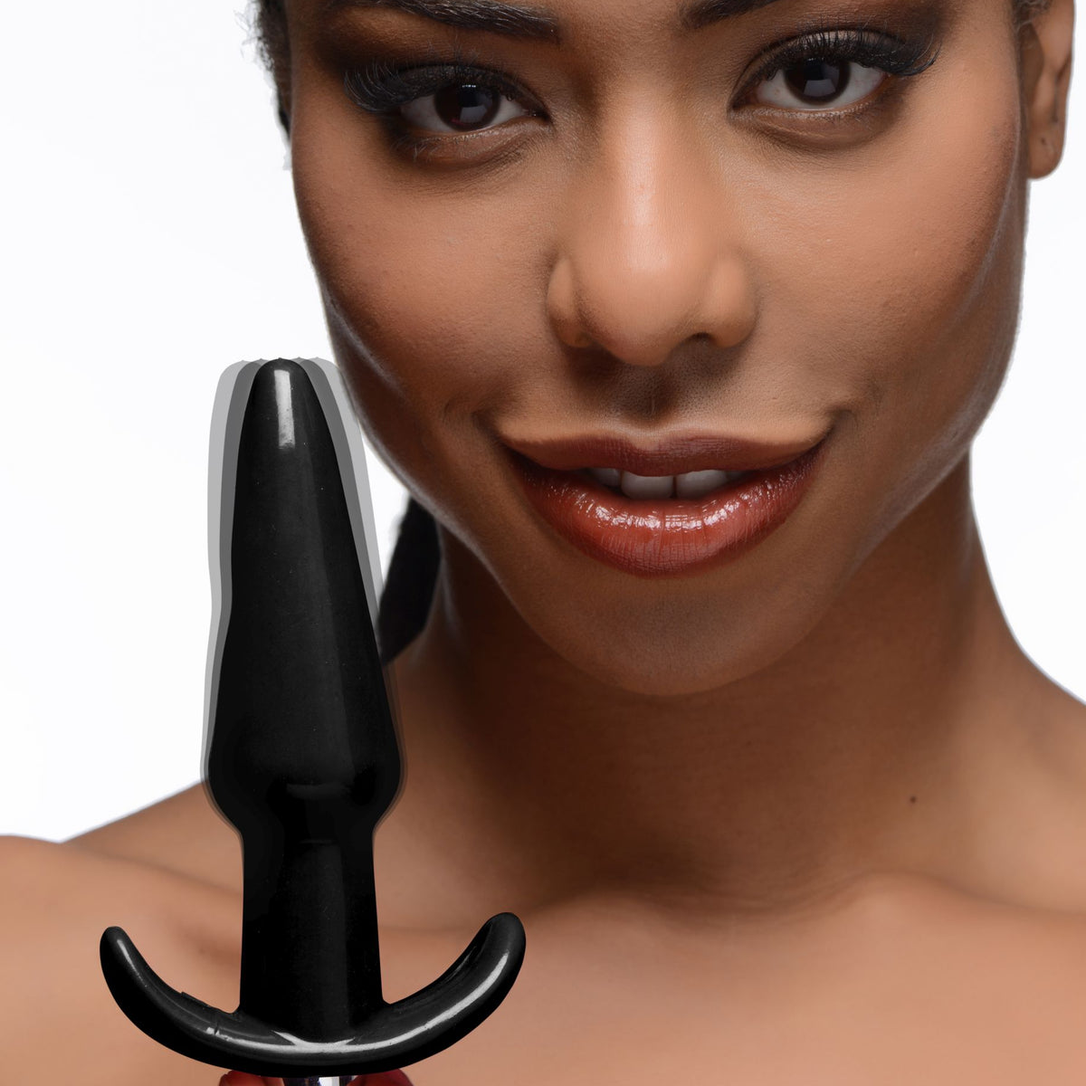 Smooth Vibrating Anal Plug - Black