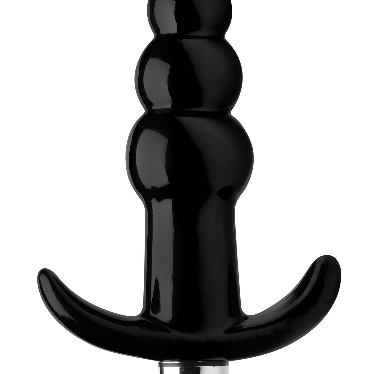 Ribbed Vibrating Butt Plug - Black