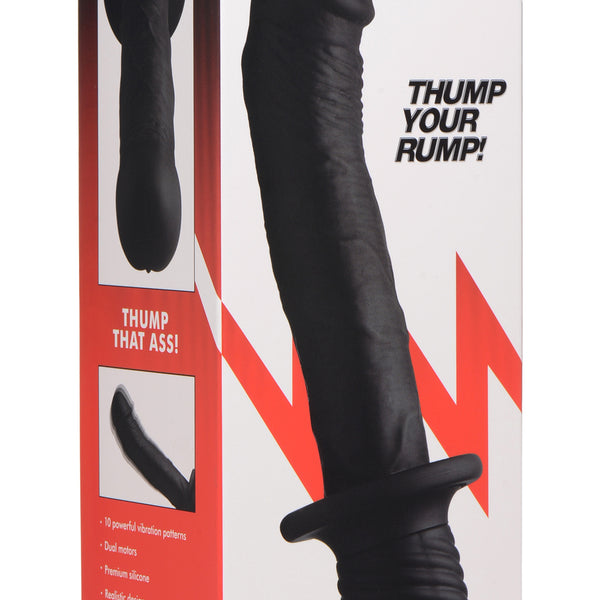 The Large Realistic 10X Silicone Vibrator with Handle