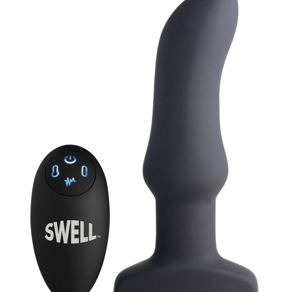 Worlds First Remote Control Inflatable 10X Vibrating Curved Silicone Anal Plug