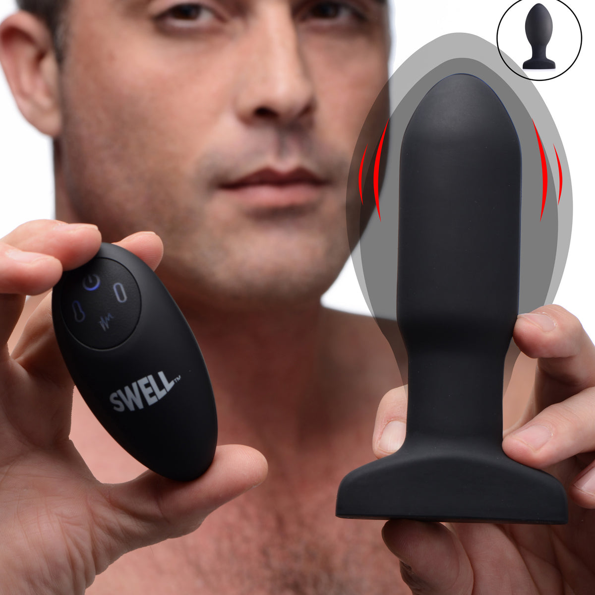 Worlds First Remote Control Inflatable 10X Vibrating Missile Silicone Anal Plug