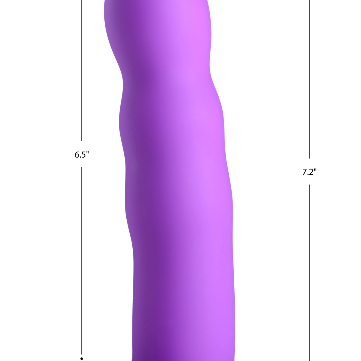 Squeezable Wavy Dildo - Purple