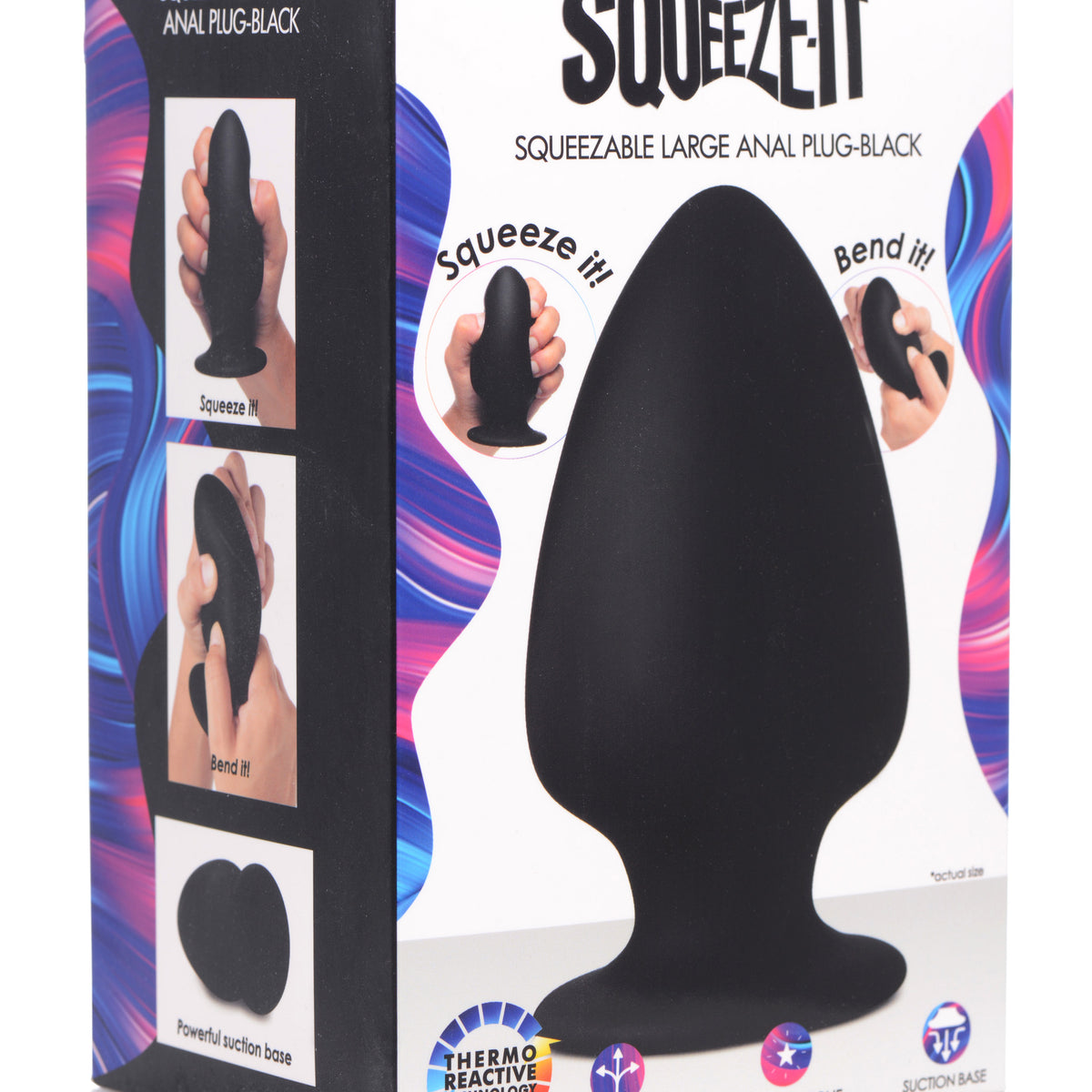 Squeezable Silicone Anal Plug - Large