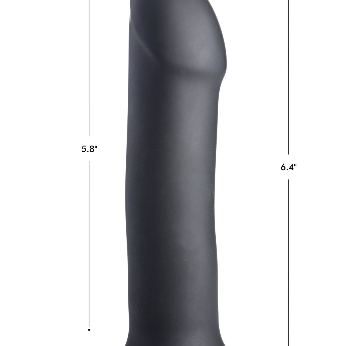 Squeezable Phallic Dildo - Black