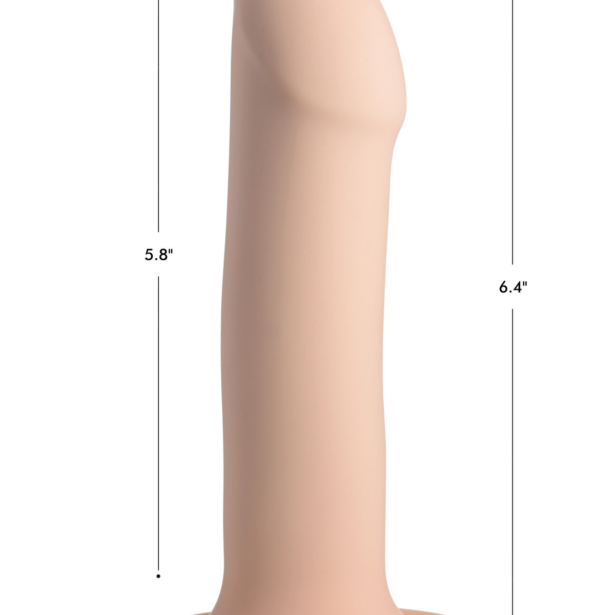 Squeezable Phallic Dildo - Beige