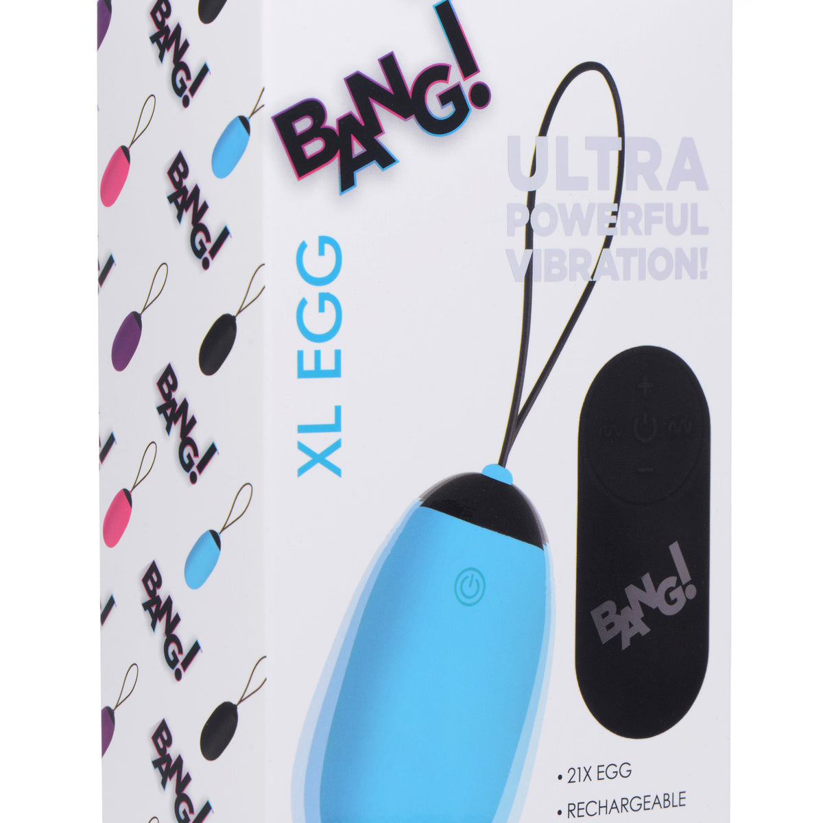 XL Silicone Vibrating Egg - Blue