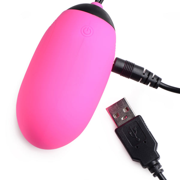 XL Silicone Vibrating Egg - Pink