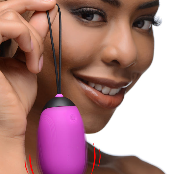 XL Silicone Vibrating Egg - Purple