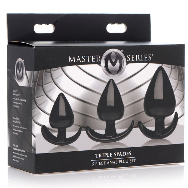 Triple Spades 3 Piece Anal Plug Set