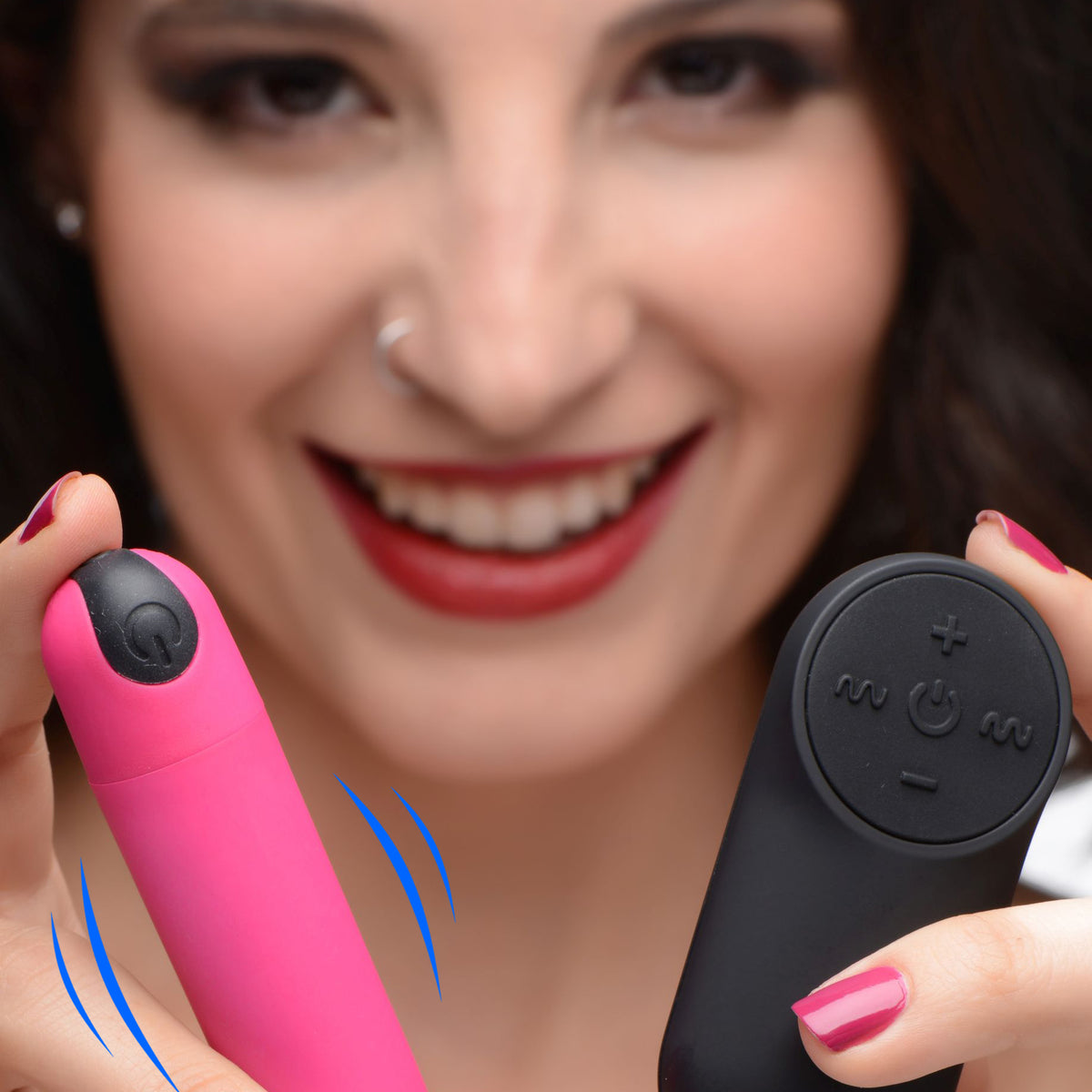 Vibrating Bullet with Remote Control - Pink