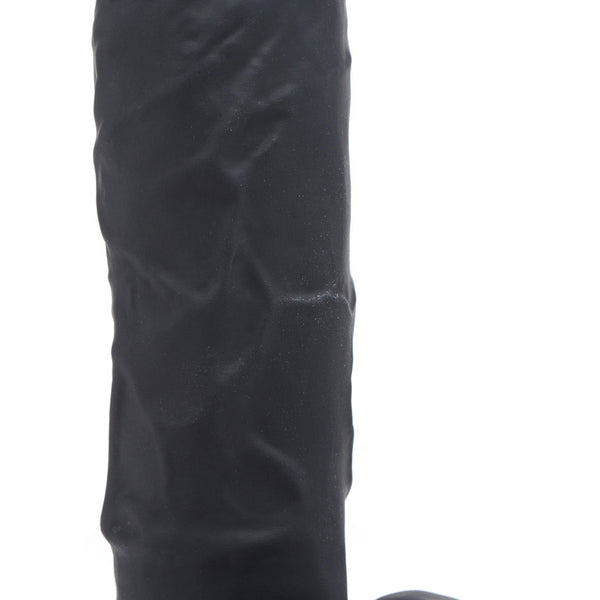 Power Pecker 7 Inch Silicone Dildo with Balls - Black