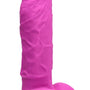 Power Pecker 7 Inch Silicone Dildo with Balls - Pink