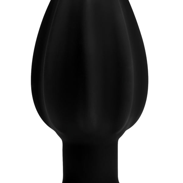 The Assterisk 10X Ribbed Silicone Remote Control Vibrating Butt Plug