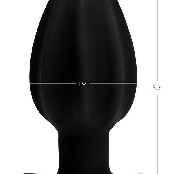 The Assterisk 10X Ribbed Silicone Remote Control Vibrating Butt Plug