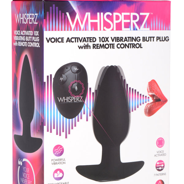 Voice Activated 10X Vibrating Butt Plug with Remote Control