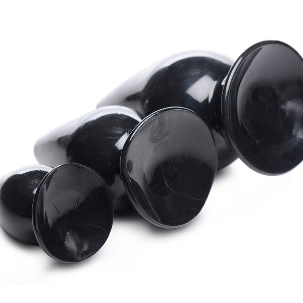 Triple Cones 3 Piece Anal Plug Set - Black