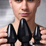 Triple Cones 3 Piece Anal Plug Set - Black