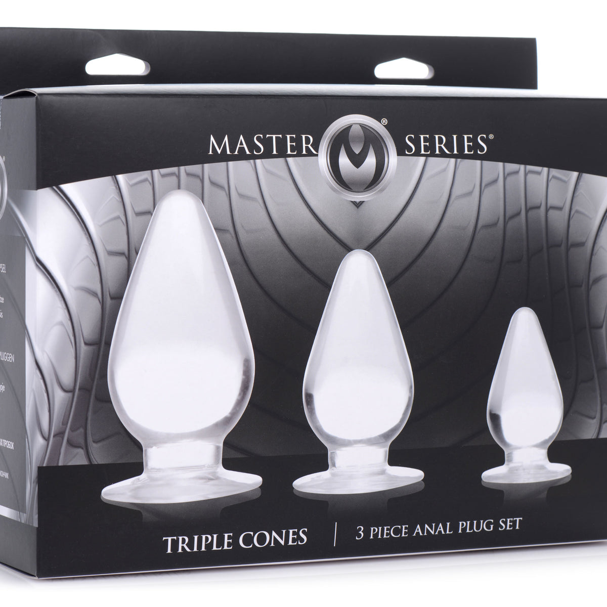 Triple Cones 3 Piece Anal Plug Set - Clear