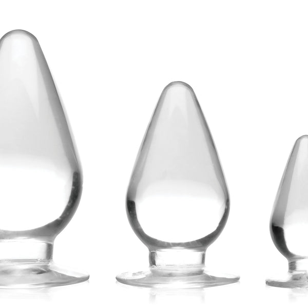 Triple Cones 3 Piece Anal Plug Set - Clear