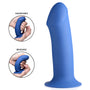 Squeezable Thick Phallic Dildo - Blue