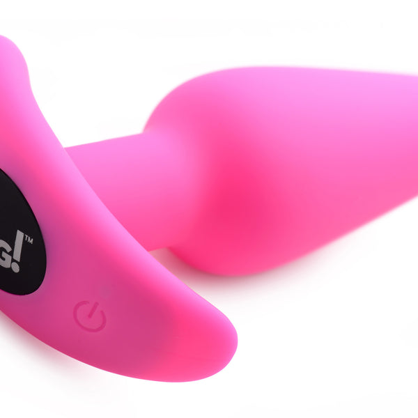 Remote Control 21X Vibrating Silicone Butt Plug - Pink