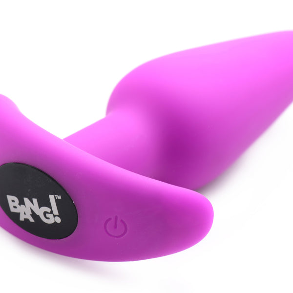 Remote Control 21X Vibrating Silicone Butt Plug - Purple