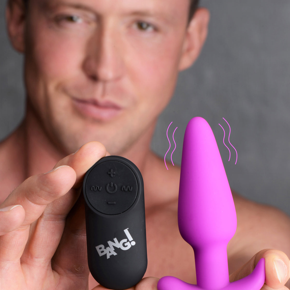 Remote Control 21X Vibrating Silicone Butt Plug - Purple